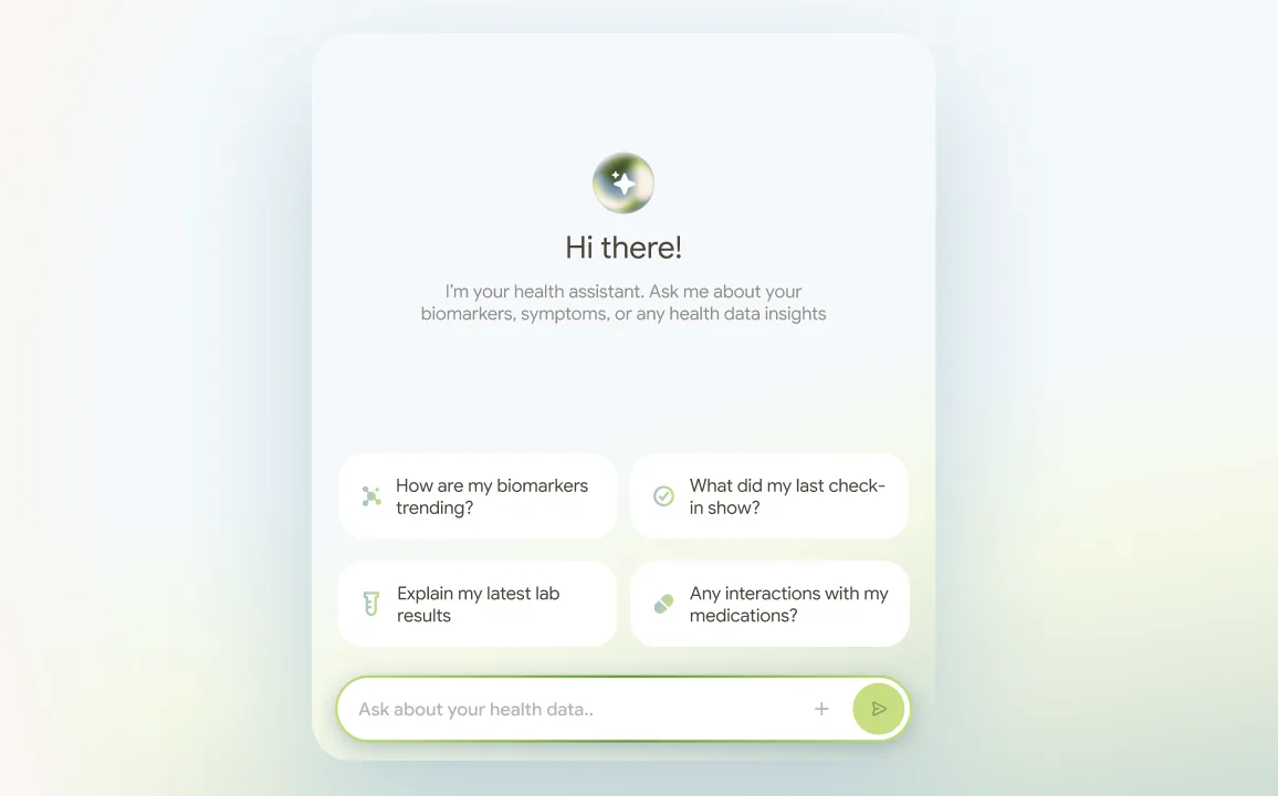 The Ask Octo assistant offering questions about your own record